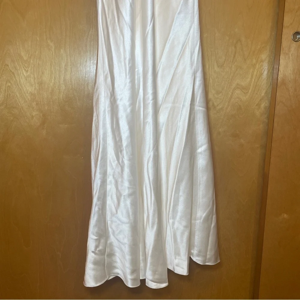 NEW! Galia Lahav- Elise Ivory Satin Asymmetric Strap Reception Size US 0 Bridal - Picture 11 of 14